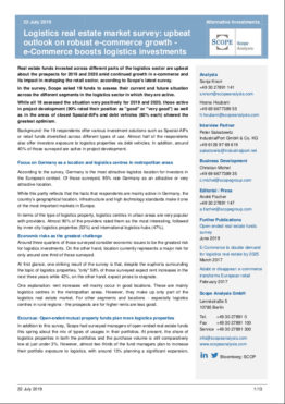 Logistics real estate market survey 2019