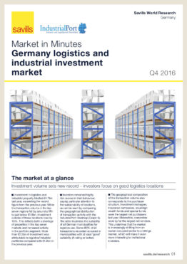 Market in Minutes — Germany Logistics and Industrial Investment Market Q4/2016