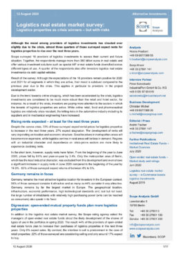 Logistics real estate market survey 2020