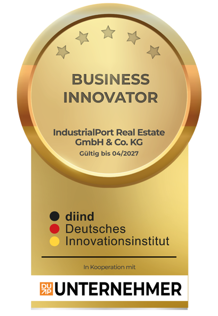 DIIND Business Innovator-Siegel für IndustrialPort Real Estate GmbH & Co. KG