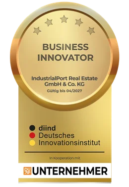 DIIND Business Innovator-Siegel für IndustrialPort Real Estate GmbH & Co. KG