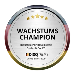 DISQTRUST Wachstums-Champion-Siegel für IndustrialPort Real Estate GmbH & Co. KG